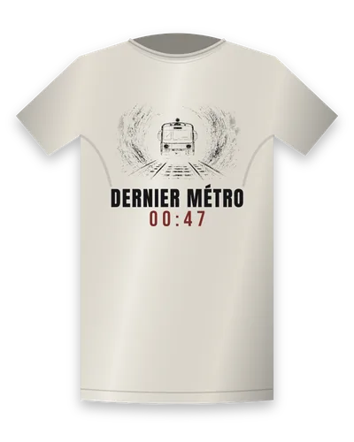 T-shirt écru avec le design Dernier Métro